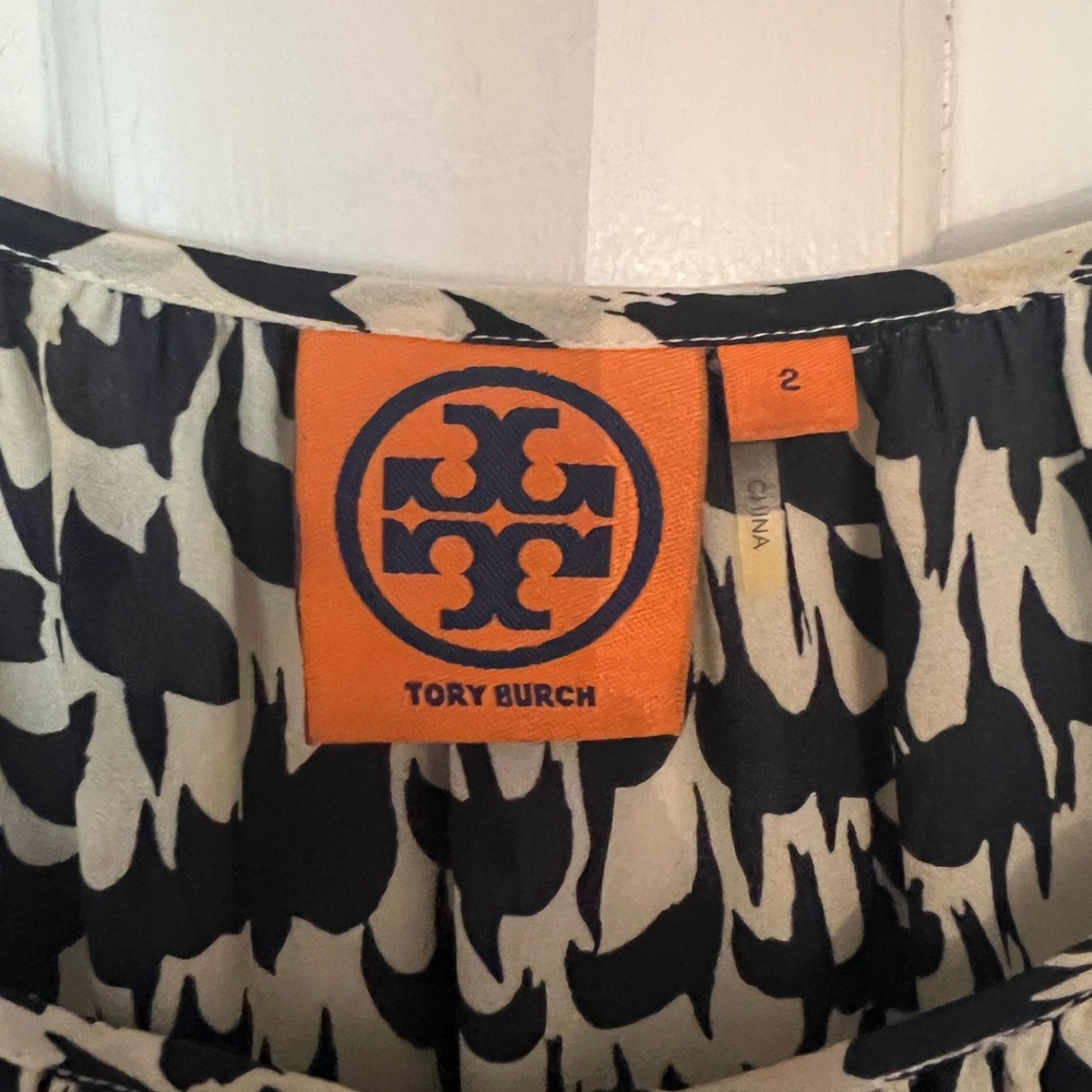 Tory Burch Navy Ivory blouse